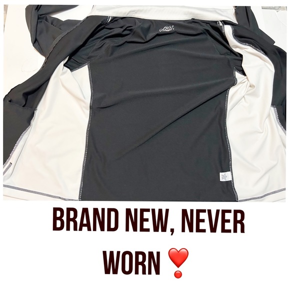 NWOT Style & co Sport, Black & White Color Blocked, Lightweight Zipper Jacket - Picture 5 of 7